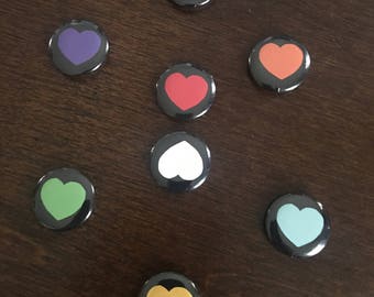 Undertale Soul Pins - Set of 8