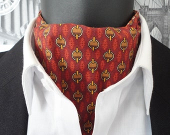 Cravat, Reversible Cravat, cravat for men in two contrasting cotton prints