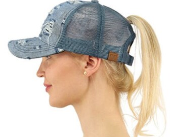 Custom Ponytail Cap, Ponytail Cap, Ponytail hat, Messy bun Cap, Messy bun Hat, Custom messy bun hat, Bun hat, Bun Cap, monogram hat