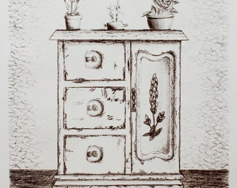 Jewelry Box 11 x 14 Lithography Print
