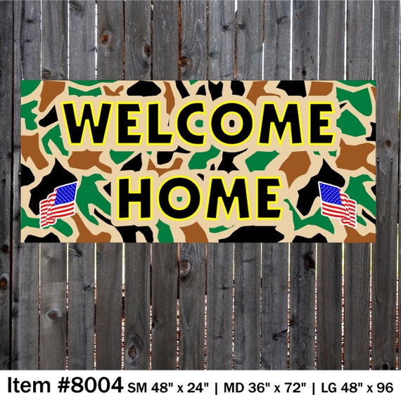 welcome home banner camo banner military banner