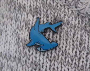 Hammerhead shark soft enamel pin