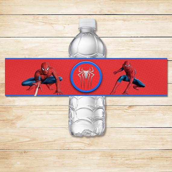 Printable Spiderman Water Bottle Label // Superhero Drink