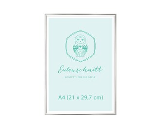 Picture Frame Aluminium white mat A4