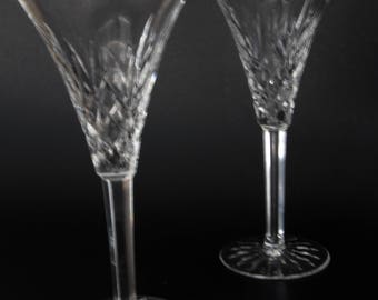 Waterford Cut Glass Crystal Champagne Flute Glasses, Set of 2