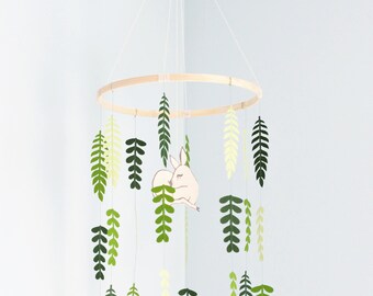 Baby mobile, Woodland mobile, deer mobile, nursery mobile, baby room decor, woodland nursery, woodland nursery decor, woodland baby decor