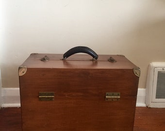 Vintage Wooden Tool Box. Carpenters Tool Box. Tool Box. Large Tool Box.