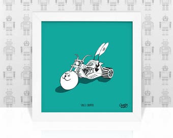 Space Chopper - Original Hand Drawn Illustration