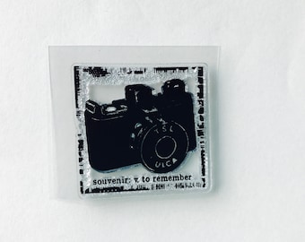New - for Rubber Stamping, Handmade Cards & Scrapbooking 1 Clear Acrylic Stamp-- Camera #15