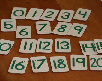 Mini Sandpaper Numbers 0-20 on brich wood