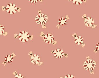 Sugarplum by Heather Ross for Windham Fabrics - Peppermints - Pink - 50167-6 - 1/2 Yard Cotton Quilt Fabric
