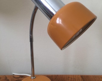 1960s French desk lamp - Orange / Chrome
