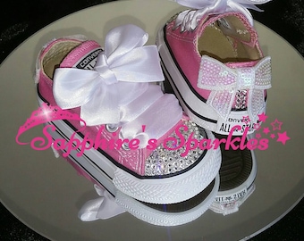 Glitzy Converse Pink and Gold Pair these totally cute comfy