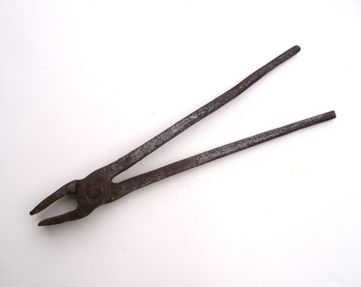 Antique Blacksmith Tongs Hand Forged Iron Tongs Primitive