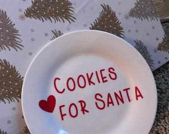 Cookies for Santa plate