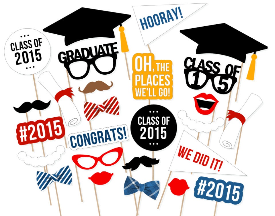 Download 2015 Graduation Photo Booth Props Class of 2015 Photo Booth