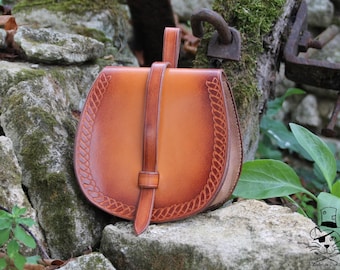 Vegetable tanned leather Nordic purse