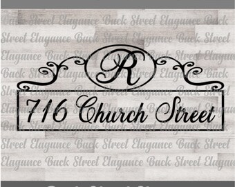 Monogram Mailbox Decal SVG Cut File- Address Decal Cut File - SVG - Cut File - Silhouette Cut File - Cricut Cut File