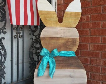 3ft Standing Reclaimed Wooden Easter Bunny