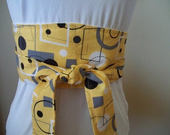 Obi Belt ~ Sash ~ Wrap Belt ~ Geometric Belt ~ Tie Belt