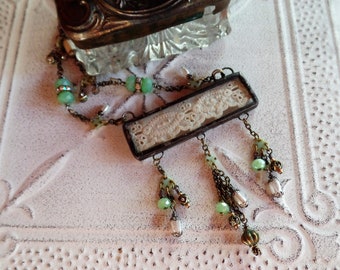 Vintage Trim Soldered Charm Necklace