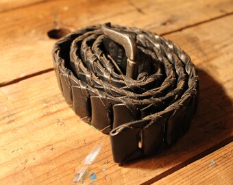 Vintage Braided Leather Belt | Size 36