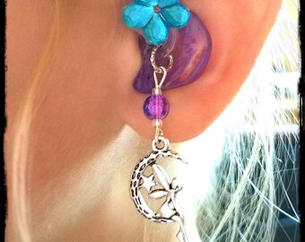 Hearing Aid Charms: Silver Fairies with Glass Accent Beads! Also available in a matching Mother Daughter Set! Tube Trinkets sold separately