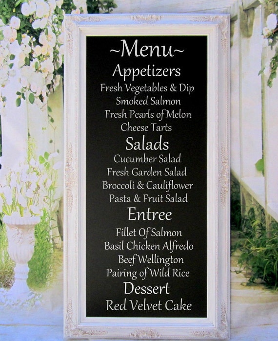 long or short menu for wedding
