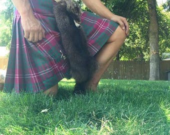 Mask sporran raccoon traditional scottish kilt accessory