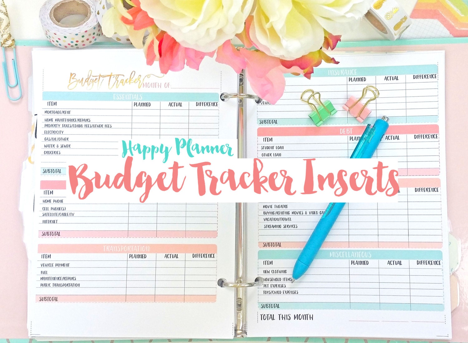 happy planner budget planner