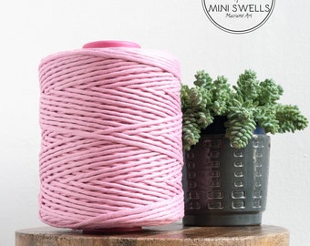 Bubblegum Pink Cotton Rope - Super Soft Luxe Cotton Cord - 5mm - Macrame Rope - Diy Macrame - Rope - Weaving - Macrame