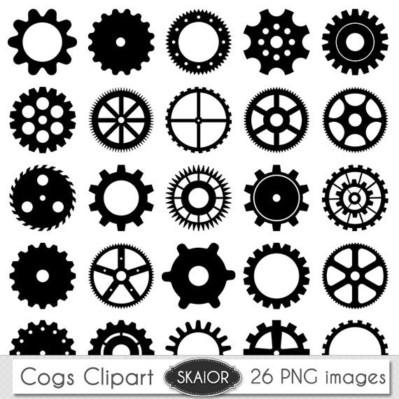 Zahnräder Clipart Vektor Zähne Clip Art Steampunk Clipart