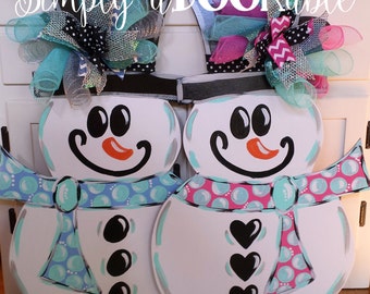 double door snowman wood door hanger by simply adoorable winter double door hanger winter decor winter door hanger wood door decor