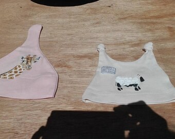 organic cotton baby Hat hand painted