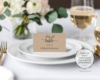 dinner place card template