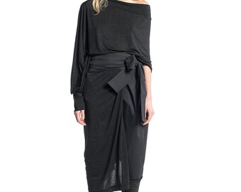 New Collection Dark Gray Jumpsuit, Deconstructed Jumpsuit, Loose Gray Jumpsuit, Drop Crotch Jumpsuit, Over Sized Gray Loose Jumpsuit