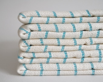 SALE 50 OFF/ BathStyle / Blue Striped / Very Soft / Turkish Beach Bath Towel / Bath, Beach, Spa, Swim, Pool Towels