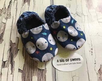 Phases of the Moon Made to Order Soft Sole Shoes