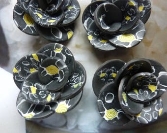 USE POLYMER CLAY FLORAL PATTERNS FLOWERS