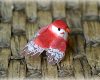 1A Red Bird Crafting Embellishment for Scrapbooking, Cards, Altered Art, etc approx. 2.25" x 1.25" AN-011