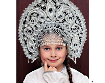 Russian traditional kokoshnik Tatyana