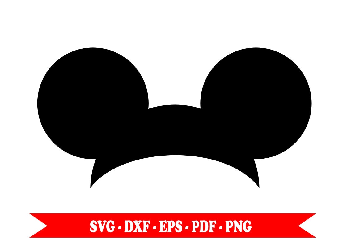 Download Mickey ears mouse svg silhouette head clip art in digital