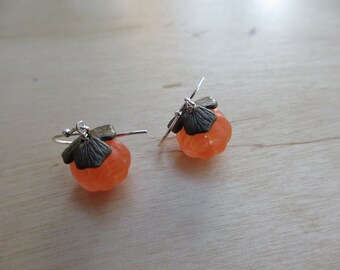 Insouciant Studios Persimmon Earrings Vintage Glass