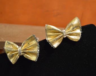 1950's Gold Silver Shoe Clips WORN