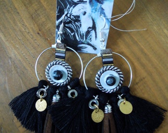 Pearl Earrings and ethnic tassels