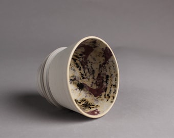 Porcelain Cup Inspired by Books and Time