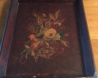 Handpainted Wooden Serving Tray