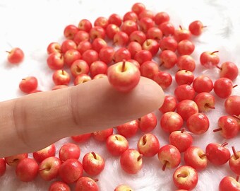 Miniature Red Apple,Dolls and Miniature,Dolls house,Miniature Fruit,Miniature sweet,miniature food,miniature jewelry,miniature in handmade