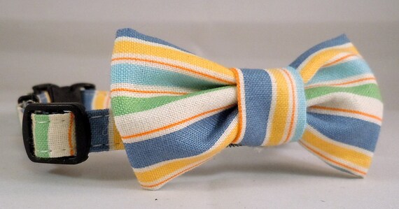 Cat Collars with Bow Tie or Flower Pick Any Fabric in Shop
