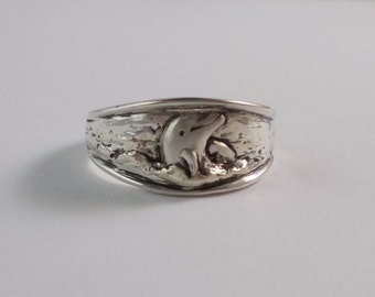 Stering Silver Smiling Dolphin Band